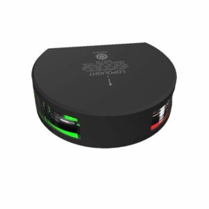 Image 1: Lopolght Series 201-004 - Starboard & Port Sidelight - 2NM - Vertical Mount - Green/Red - Black Housing