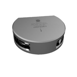Image 1: Lopolight 225° Masthead Light - Single - Silver Housing - Vertical Mount
