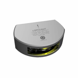 Image 1: Lopolight Series 201-013 - Stern Towing Light - 2NM - Vertical Mount - Amber - Silver Housing 