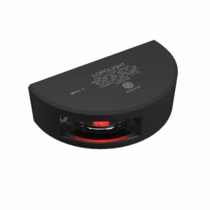 Image 1: Lopolight Series 301-002 - Port Sidelight - 2NM - Vertical Mount - Red - Black Housing