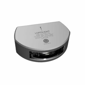 Image 1: Lopolight Series 301-006 - Stern Light - 2NM - Vertical Mount - White - Silver Housing 