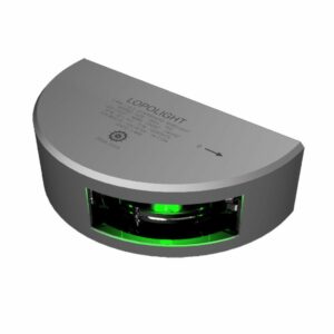 Image 1: Lopolight Series 301-101 - Starboard Sideight - 3NM - Vertical Mount - Green - Silver Housing 