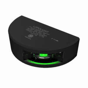 Image 1: Lopolight Series 301-101 - Starboard Sideight - 3NM - Vertical Mount - Green - Black Housing
