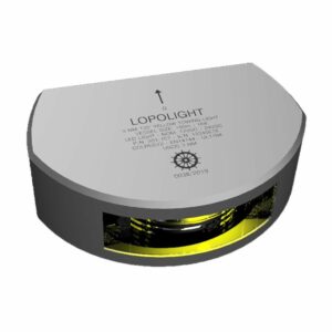 Image 1: Lopolight Series 301-107 - Stern Towing Light - 3NM - Vertical Mount - Amber - Silver Housing 