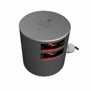 Image 1: Lopolight Series 301-109 - Double Stacked Navigation Light - 3NM - Horizontal Mount - Red - Silver Housing 