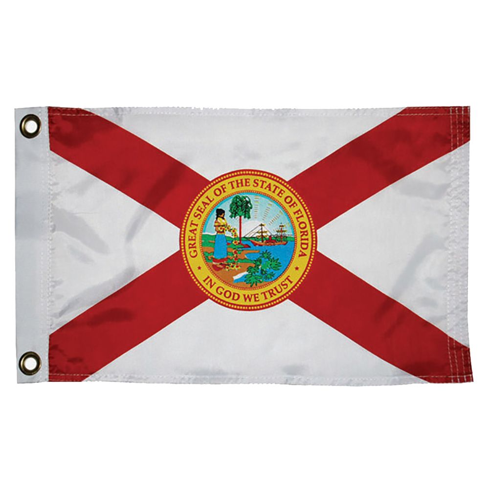 Image 1: Taylor Made Florida Nylon Flag 12" x 18"