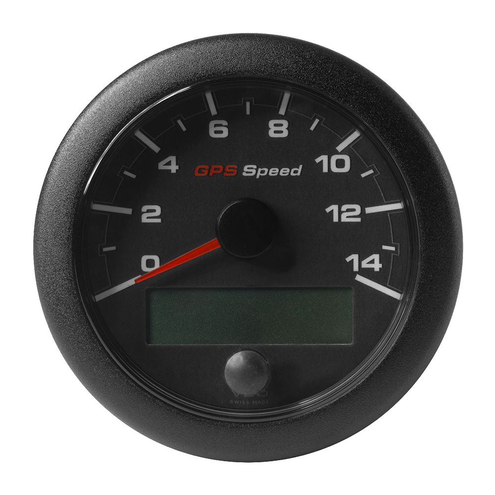 Image 1: Veratron 3-3/8" (85mm) OceanLink® GPS Speedometer - Black Dial & Bezel (0-14 K/MPH/KMH)