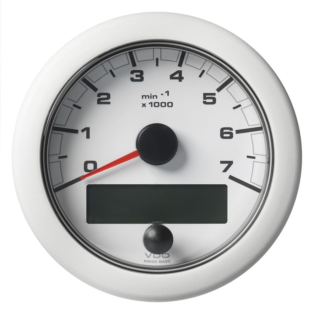 Image 1: Veratron 3-3/8" (85MM) OceanLink® NMEA 2000® Tachometer - 7000 RPM - White Dial & Bezel