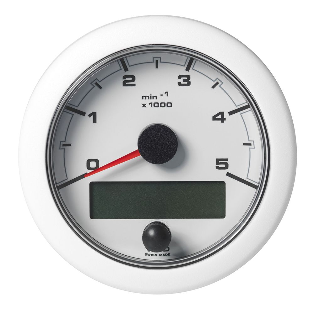 Image 1: Veratron 3-3/8" (85mm) OceanLink® NMEA 2000® Tachometer - 5000 RPM - White Dial & Bezel
