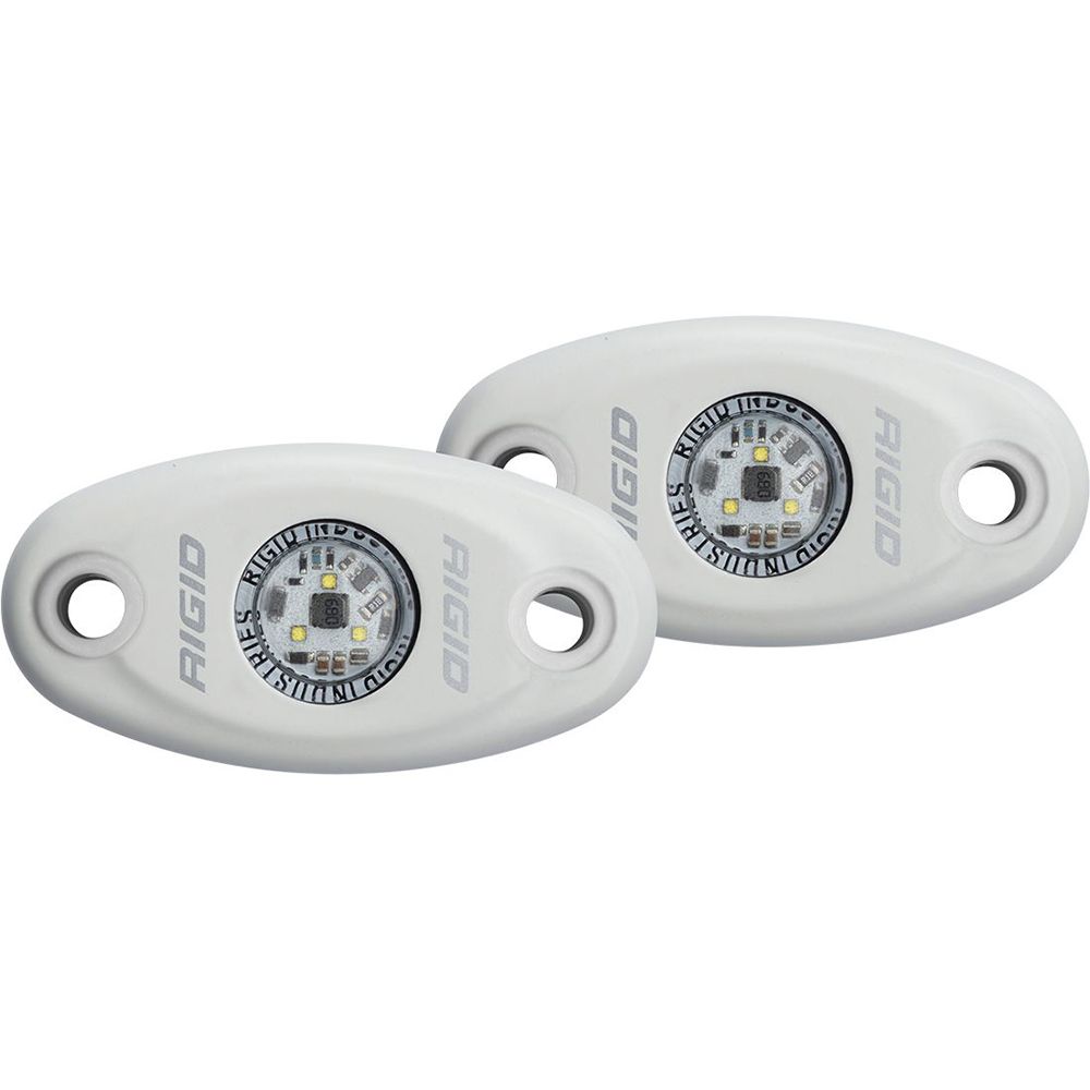 Image 1: RIGID Industries A-Series White Low Power LED Light Pair - Cool White