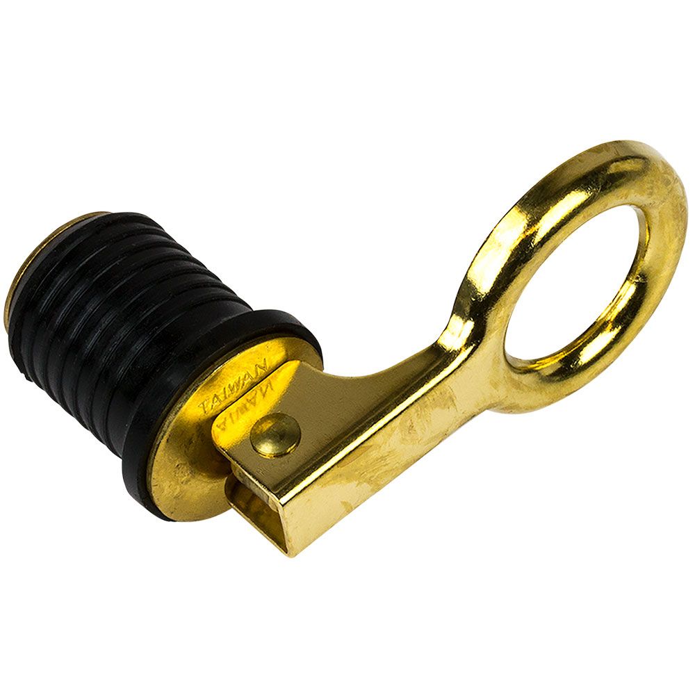Image 1: Sea-Dog Brass Snap Handle Drain Plug - 1"