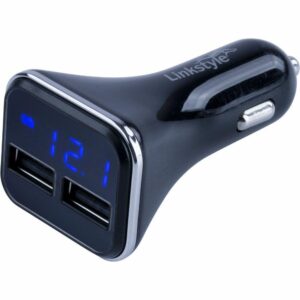 Image 1: Sea-Dog Dual USB Power Plug w/Voltage/Amp Meter
