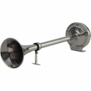 Image 1: Sea-Dog MaxBlast Stainless Steel Trumpet 12V Horn - Single