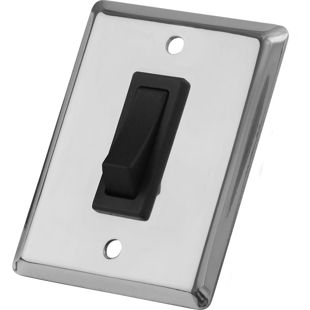 Image 1: Sea-Dog Single Gang Wall Switch - Stainless Steel