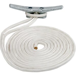 Image 1: Sea-Dog Double Braided Nylon Dock Line - 5/8" x 25' - White 
