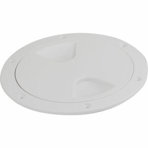 Image 1: Sea-Dog Screw-Out Deck Plate - White - 5"