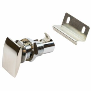 Image 1: Sea-Dog Push Button Cabinet Latch - Rectangular