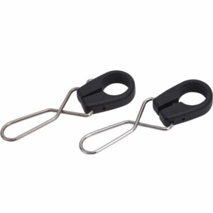 Image 1: Sea-Dog Nylon Flagpole Pennant Mounts & Stainless Clips - Pair