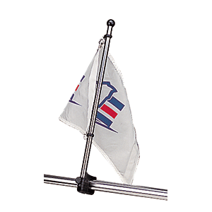 Image 1: Sea-Dog Stainless Steel Rail Mount Flagpole - 17"