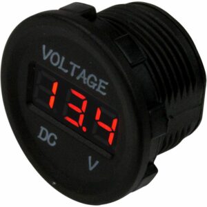 Image 1: Sea-Dog Round Voltage Meter - 6V-30V