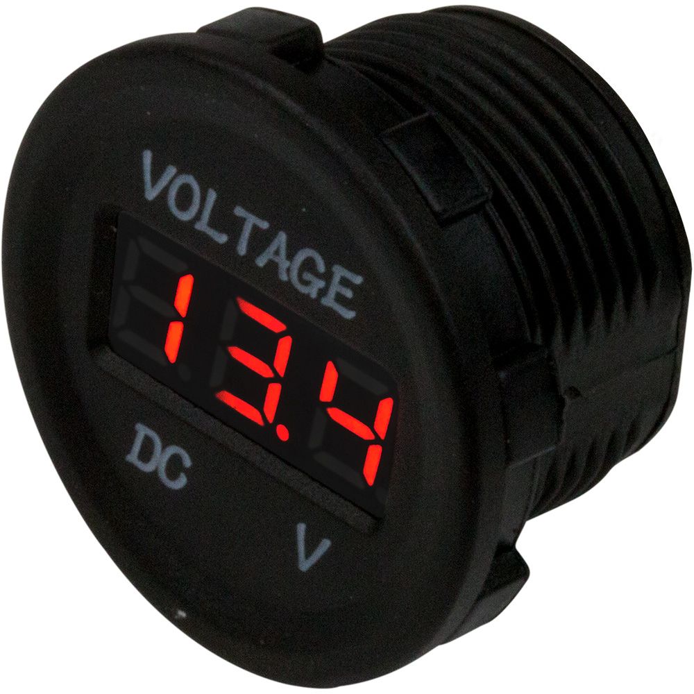 Image 1: Sea-Dog Round Voltage Meter - 6V-30V