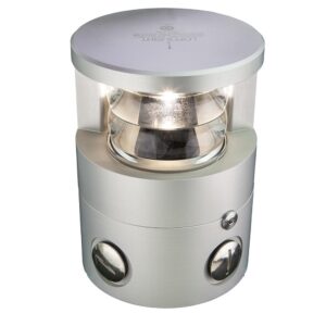 Image 1: Lopolight 225° Double Masthead Light - 6NM - Silver Housing