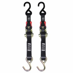 Image 1: Rod Saver Rubber Ratchet Tie-Down - 1" x 3' - Pair