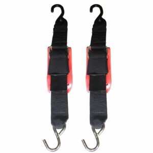 Image 1: Rod Saver Quick Release Trailer Tie-Down w/Vinyl Pad - 2" x 6' - Pair