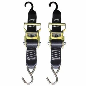 Image 1: Rod Saver Heavy-Duty Ratchet Trailer Tie-Down - 2" x 3' - Pair
