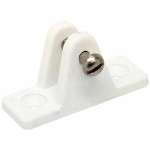 Image 1: Sea-Dog Nylon Angled Deck Hinge - White