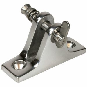 Image 1: Sea-Dog Stainless Steel Angle Base Deck Hinge - Removable Pin