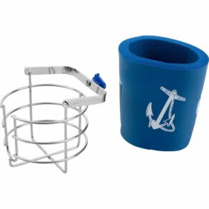 Image 1: Sea-Dog Chrome Brass Swivel Beverage Holder
