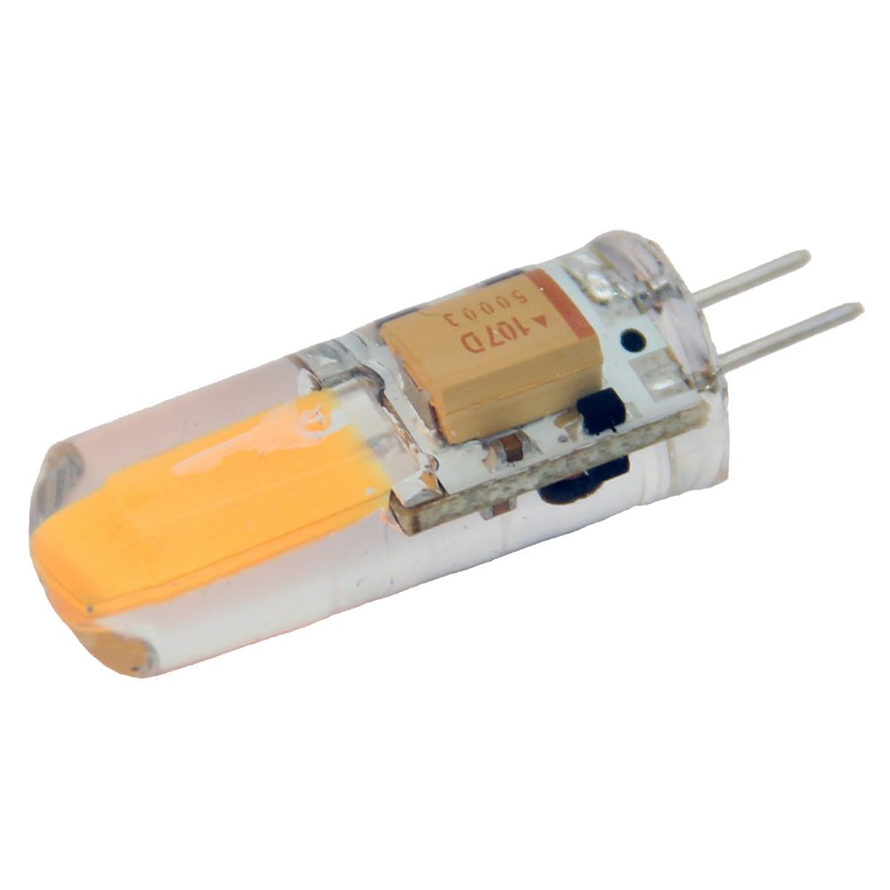 Image 1: Lunasea Natural White G4 Bulb 2W 10-30VDC Bottom Pin Silicon            Encapsulated
