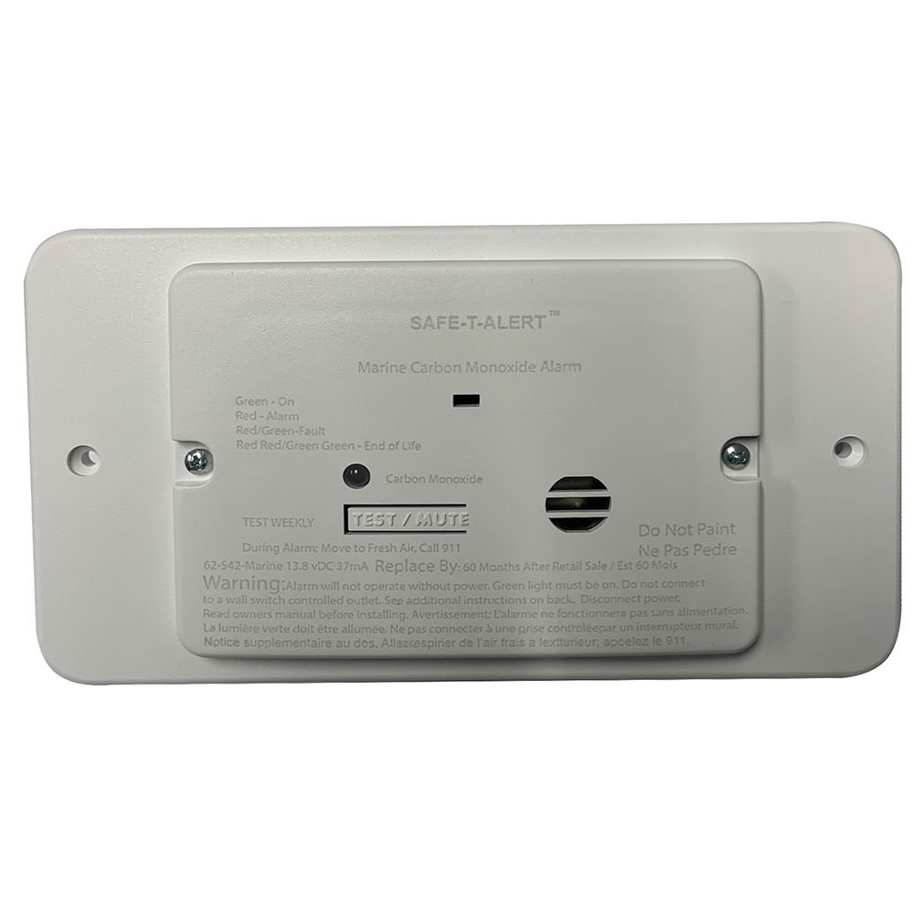 Image 1: Safe-T-Alert 65 Series Marine Carbon Monoxide Alarm - Flush Mount - 12V - White