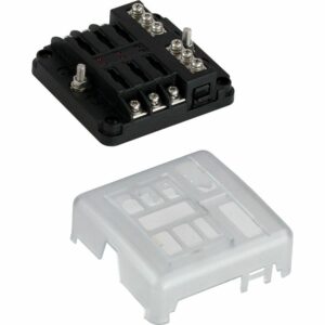 Image 1: Sea-Dog Blade Style LED Indicator Fuse Block w/Negative Bus Bar - 6 Circuit