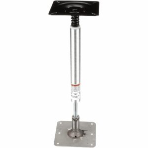 Image 1: Attwood SWIVL-EZE Lock'N-Pin 3/4" Pedestal Kit 13" Post 7" x 7" Stainless Steel Base Plate Threaded