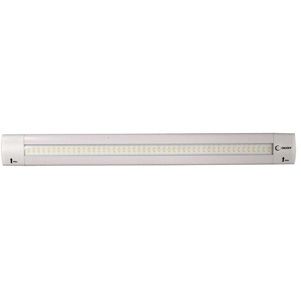 Image 1: Lunasea 12" Adjustable Angle LED Light Bar - w/Push Button Switch - 12VDC - Warm White