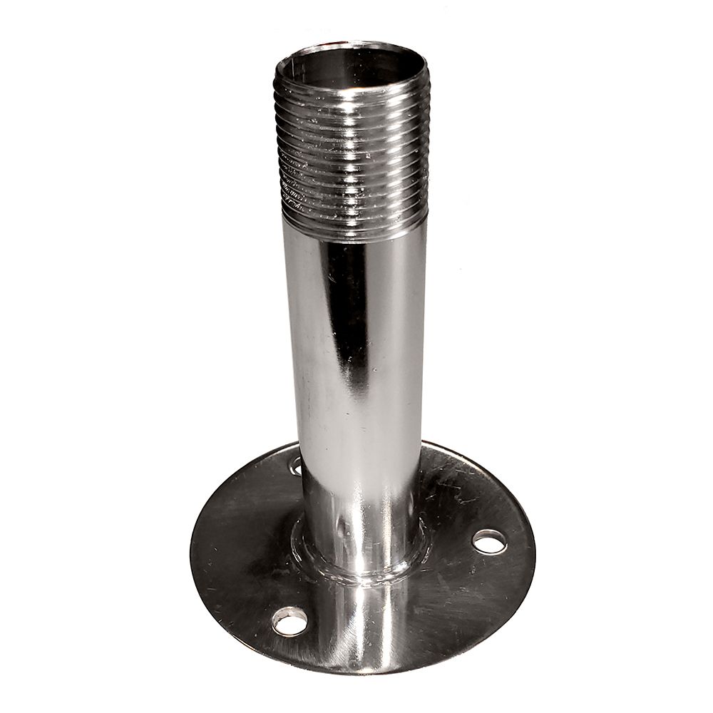 Image 1: Sea-Dog Fixed Antenna Base 4-1/4" Size w/1"-14 Thread Formed 304 Stainless Steel