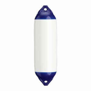 Image 1: Polyform F-02 Twin Eye Fender 7.5" x 26" - White