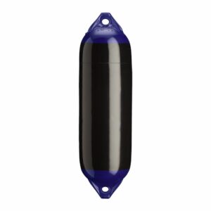 Image 1: Polyform F-02 Twin Eye Fender 7.5" x 26" - Black