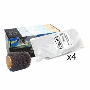 Image 1: KiwiGrip 4 - 1 Liter Pouches - Grey w/4" Roller