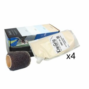 Image 1: KiwiGrip 4 - 1 Liter Pouches - Cream w/4" Roller