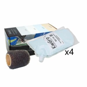 Image 1: KiwiGrip 4 - 1 Liter Pouches - Blue w/4" Roller