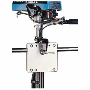 Image 1: Sea-Dog Poly Rail Mount Motor Bracket - White