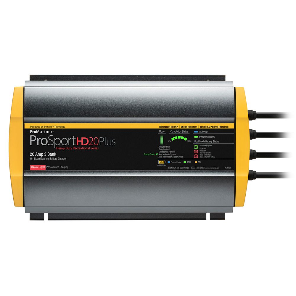 Image 1: ProMariner ProSportHD 20 Plus Gen 4 - 20 Amp - 3 Bank Battery Charger
