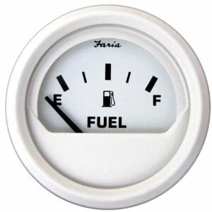 Image 1: Faria Dress White 2" Fuel Level Gauge (Metric)