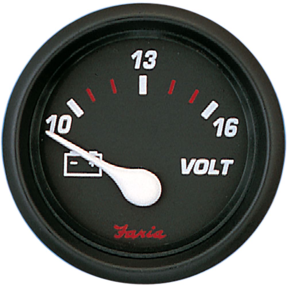 Image 1: Faria Professional Red 2" Voltmeter