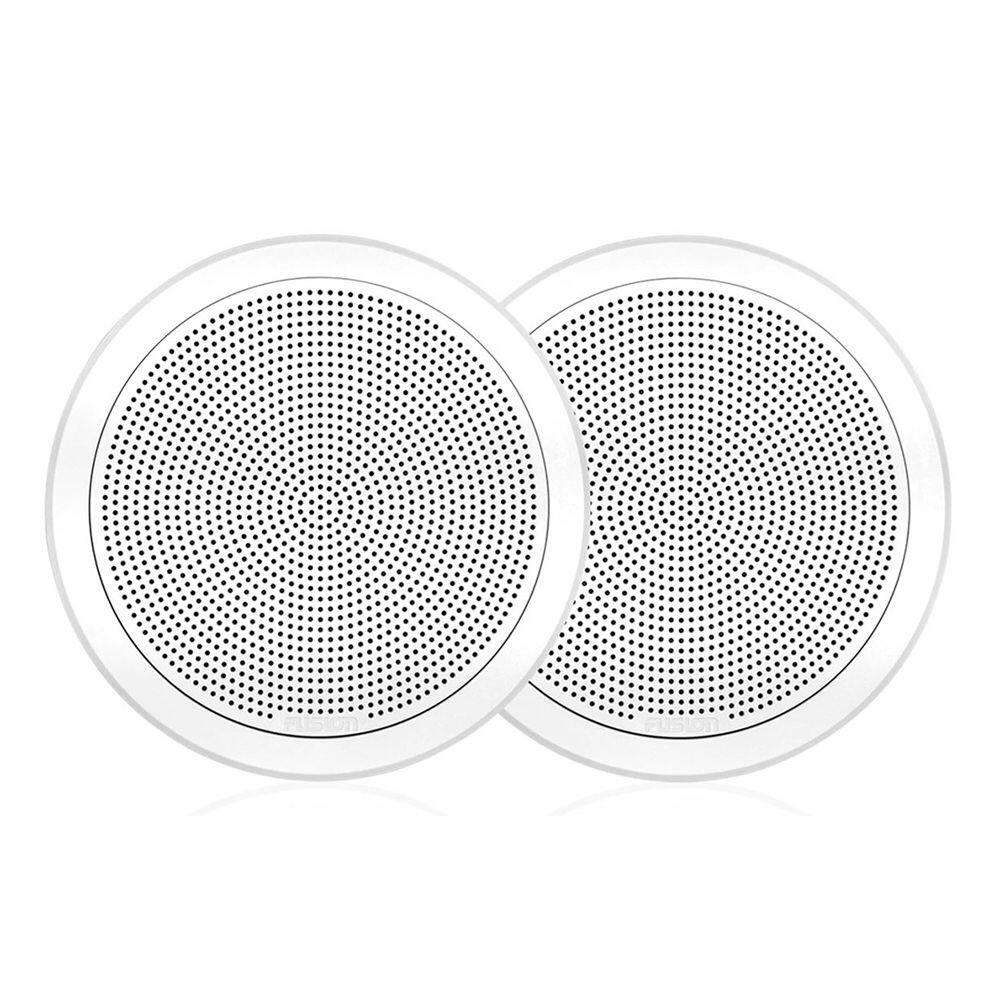 Image 1: Fusion FM-F65RW FM Series 6.5" Flush Mount Round Marine Speakers - White Grill - 120W