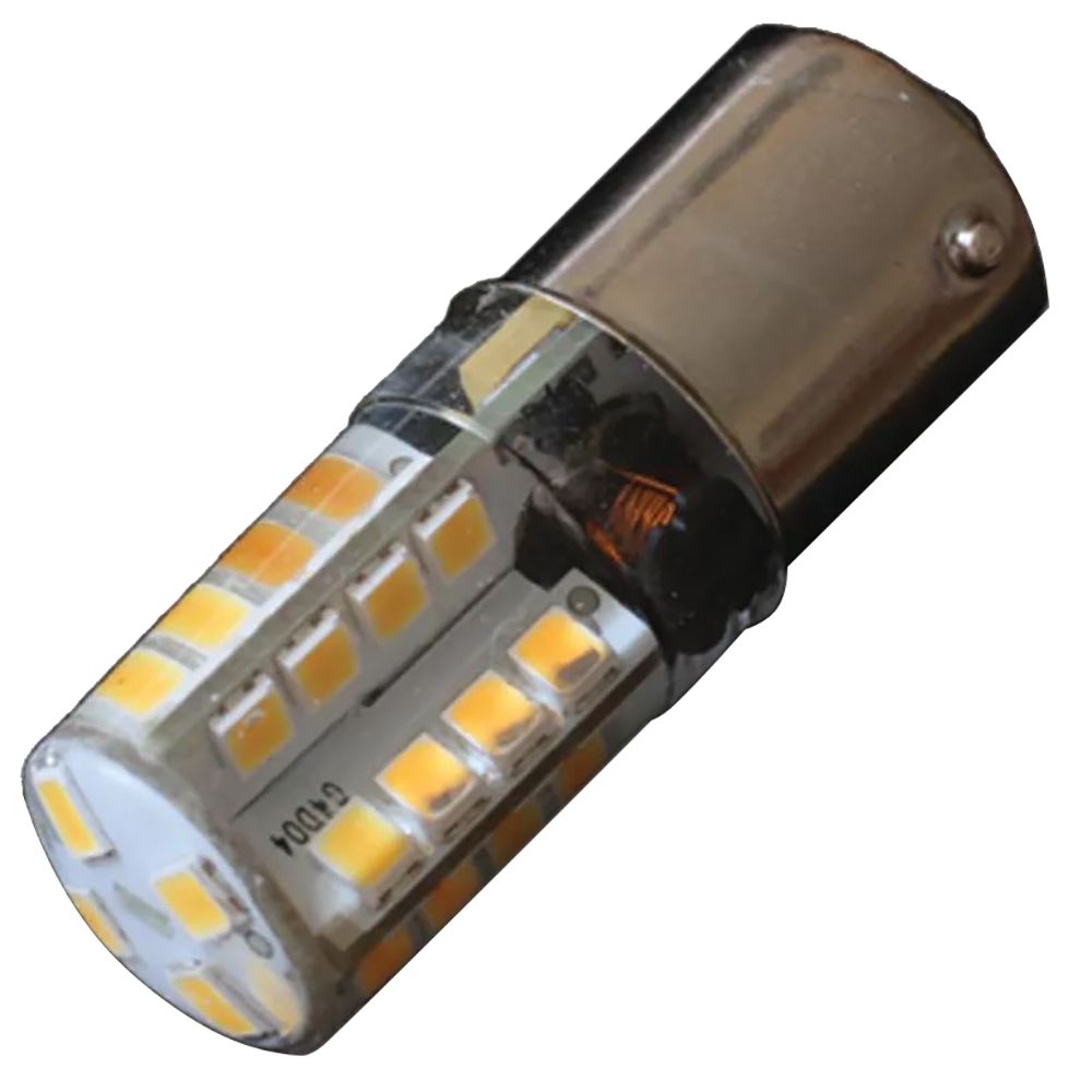 Image 1: Lunasea BA15S Silicone Encapsulated LED Light Bulb - 10-30 VDC - 220 Lumen - Cool White