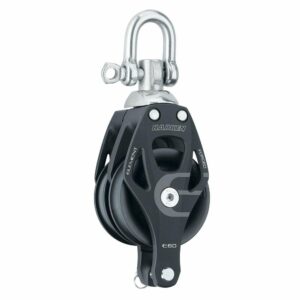 Image 1: Harken 60mm Double Aluminum Element Block w/Swivel & Becket